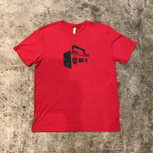Boombox-T-Shirt Red × Black